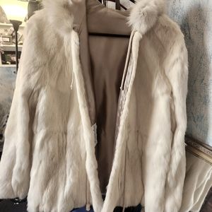 Rabbit fur coat